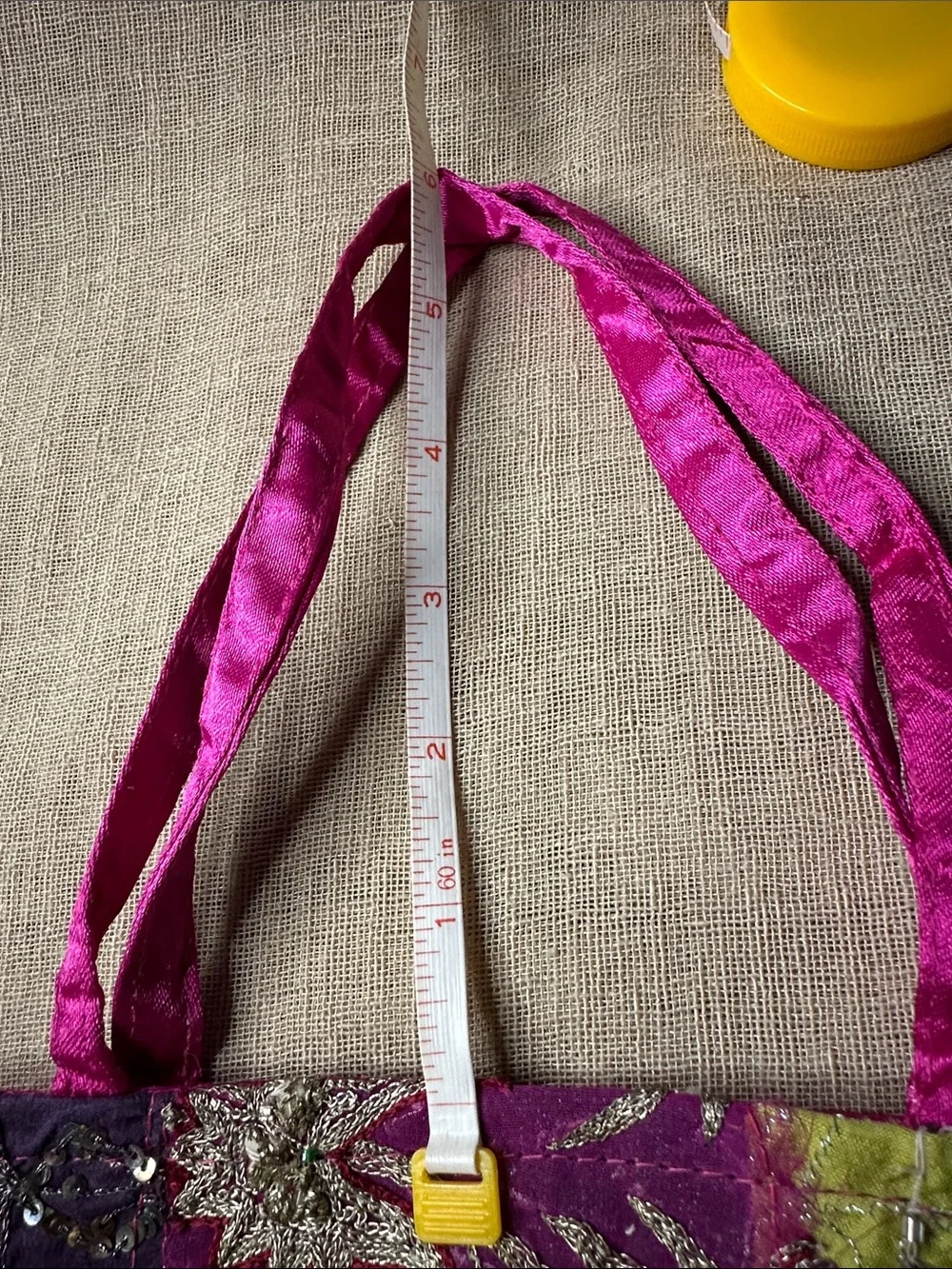 VTG Bohemian Indian Sari Patchwork Mini Tote Bag